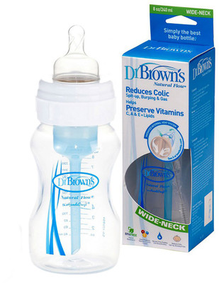 

Toys Factory Baby DR. Brown feeding Bottle - 240 ml(White ( Colour May Vary ))