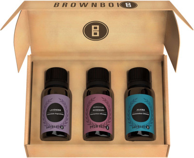 

BrownBoi Essential Oil Combo Subscription Box Lavender Jojoba Rosemary (Hair Care)(10 ml)