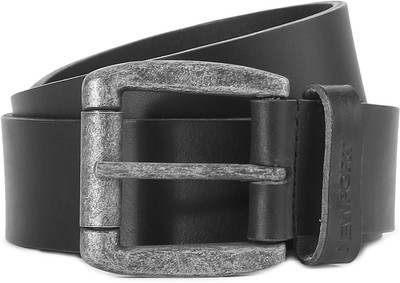 Newport Men Black Genuine Leather Belt
