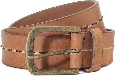 

Newport Men Tan Genuine Leather Belt