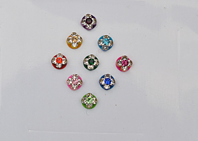 

Crystal Fancy Bindi Ladies & Girls Multicolor Bindis(For Indian Women)