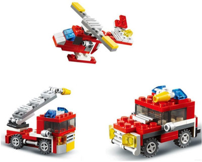 

M-Alive 3 in 1 Architect Bricks & Blocks Fire Rescue Truck 69 Pieces Building Block Set(Multicolor)