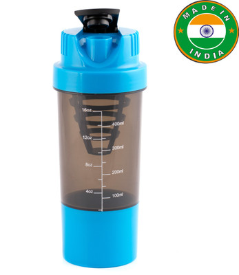 

HAANS Shakeit 500 ml Shaker(Pack of 1, Blue)