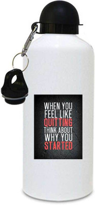 

Juvixbuy When You Feel Like Quiting Think About Why You Started Attitude is ALtitude White Sipper / Water Bottle With Free 1 Capz ( Aluminium ) 750ml 750 ml Sipper(Pack of 1, Multicolor)