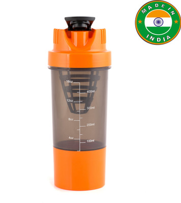 

HAANS Shakeit 500 ml Shaker(Pack of 1, Orange)