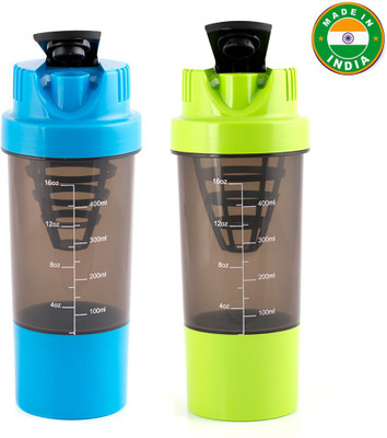 

HAANS Cyclone Shakers Combo(set of 2) 1000 ml Shaker(Pack of 2, Blue, Green)