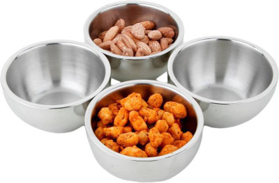

Lavi bowl58 Stainless Steel Bowl Set(Silver, Pack of 4)