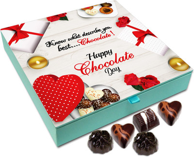 

Chocholik Chocolate Day Gift Box - Chocolate Describes You the Best For Me - Chocolate Box - 9pc Truffles(108 g)