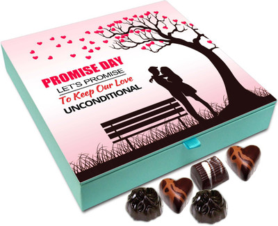

Chocholik Promise Day Gift Box - Lets Promise To Keep Our Love Unconditional Chocolate Box - 9pc Truffles(108 g)
