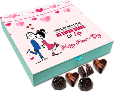

Chocholik Promise Day Gift Box - I Promise I Will Be With You At Every Stage Of Life Chocolate Box - 9pc Truffles(108 g)