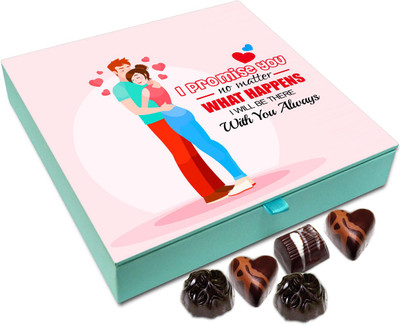 

Chocholik Promise Day Gift Box - I Promise To You No matter What Happen I Will Always Be There For You Chocolate Box - 9pc Truffles(108 g)