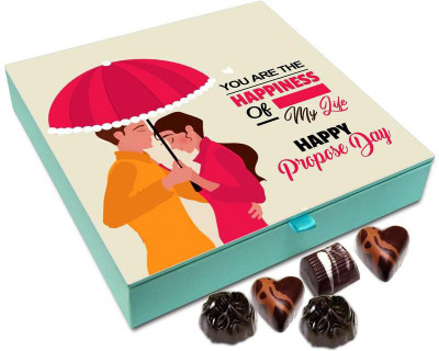 

Chocholik Propose Day Gift Box - You Are The Happiness Of My Life Happy Propose Day Chocolate Box - 9pc Truffles(108 g)