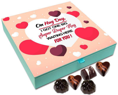 

Chocholik Hug Day Gift Box - I Have One Big Hug Waiting For You Chocolate Box - 9pc Truffles(108 g)