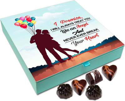 

Chocholik Promise Day Gift Box - I Promise I Will Always Treat You Like An Angel Chocolate Box - 9pc Truffles(108 g)