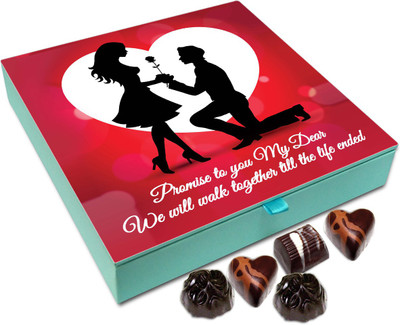 

Chocholik Promise Day Gift Box - I Promise To You That We Will Always Walk Together Chocolate Box - 9pc Truffles(108 g)