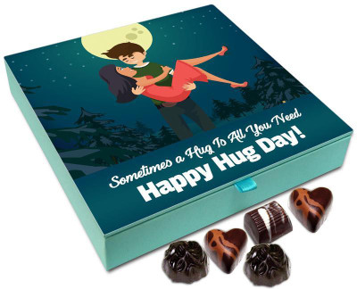 

Chocholik Hug Day Gift Box - Sometimes A Hug Is All You Need Chocolate Box - 9pc Truffles(108 g)