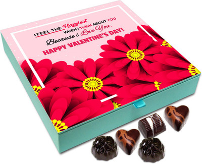 

Chocholik Valentines Day Gift Box - I Feel Happiest When I Think About You Chocolate Box - 9pc Truffles(108 g)