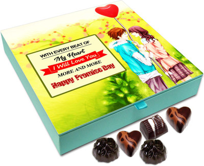 

Chocholik Promise Day Gift Box - I Promise That With Every Beat Of My Heart I Will Love You Chocolate Box - 9pc Truffles(108 g)