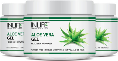 

Inlife Natural Aloe Vera Face Gel (3-Pack)(300 g)