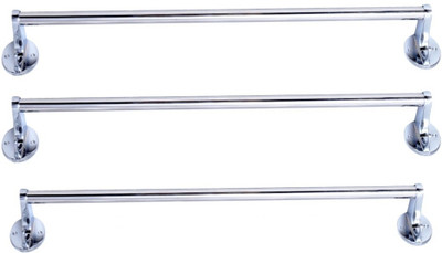 LAKSHAY STAINLESS STEEL HOOK TOWEL ROD -24 INCH -3 PIC SETS Stainless Steel Wall Cloth Dryer Stand(Steel) available at flipkart for Rs.545