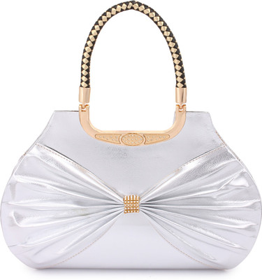 

Shoetopia Party Silver Clutch