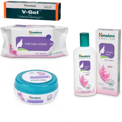 

Himalaya V-Gel, Intimate Wipes, Soothing Body Butter, Intimate Wash(Set of 4)