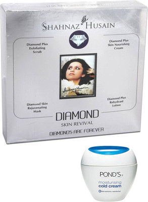 

Shahnaz Husain diamond facial kit and ONE POND'S CREAM FREE(Set of 2)