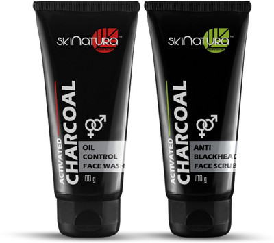 

skinatura charcoal face wash,scrub(Set of 2)