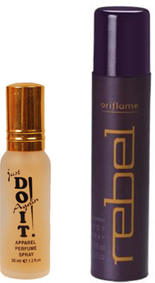 

Oriflame Sweden Rebel Body Spray (8048) With Just Doit Parfume 30ml(Set of 2)