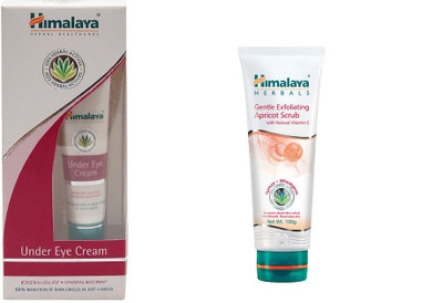 

Himalaya under eye cream, apricot face scrub(Set of 2)