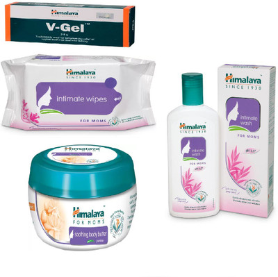 

Himalaya Intimate Wipes, V-Gel, Soothing Body Butter, Intimate Wash(Set of 4)