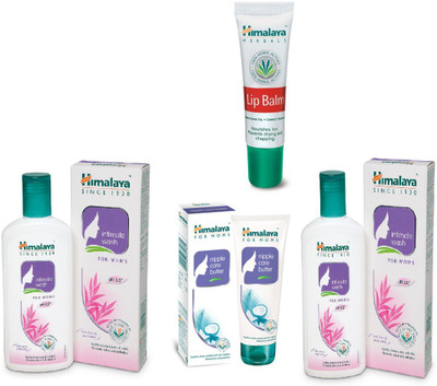 

Himalaya Intimate Wash, Nipple Care Butter, Lip Balm(Set of 4)