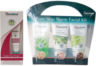 

Himalaya under eye cream, pure skin neem facial kit(Set of 2)