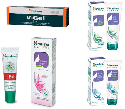 

Himalaya V-Gel, Lip Balm, Intimate Wash, Anti Rash Cream, Nipple Care Butter(Set of 5)