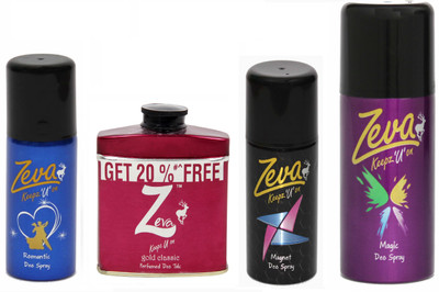 

Zeva Deodorant Body spray for Men/Women(Set of 4)