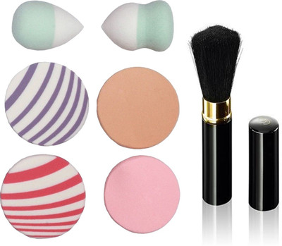 

Oriflame Sweden Giordani Gold Black Powder Brush (28759) With Puff Sponge(Set of 7)