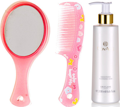 

Oriflame Sweden NovAge Smoothing Cleansing Milk 200ml (32597) With Mirror Comb Set(Set of 3)