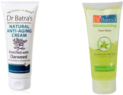 dr batra Natural Anti-Aging Cream 100 gm And Moisturizing face Wash 100 gm(Set of 2)