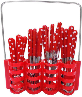 

ShopyBucket Cutlery Set Contain 6 PCs Each Foak, Tea Spoon, Butter Knife And Big With Stand, 24 Pcs Stainless Steel Stainless Steel Cutlery Set(Pack of 1)