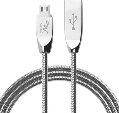 

Wayona Metal Spring Micro USB Charging and Data Sync Cable Reversible Micro USB(Silver)