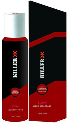 

Killer Liquid Strom Deodorant Spray - For Men(150 ml)
