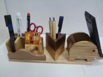 

Surya 5 Compartments WOOD WOODEN DESKORGANIZER(Multicolor)