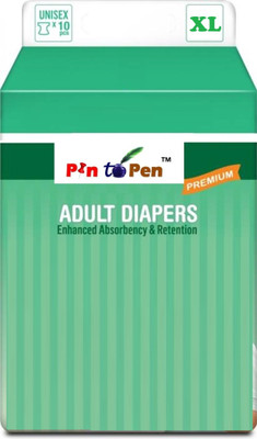 

Pin to Pen Diaposable Adult Diaper XL Pack of 10 Adult Diapers - M(10 Pieces)