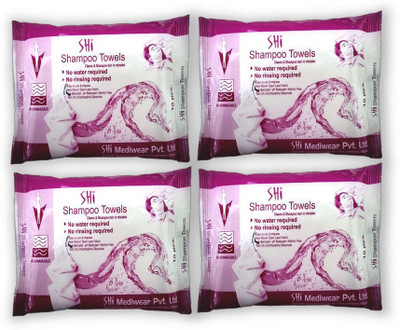 

SHI Shampoo Towel- No Water & Rinsing Required(Pack of 40)