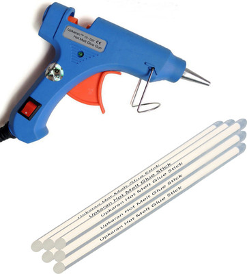 

Upkaran Small 20W Hot Glue Gun with 6 Sticks(Standard Size 10inch) For Decoration and Art work Standard Temperature Corded Glue Gun(7 mm)