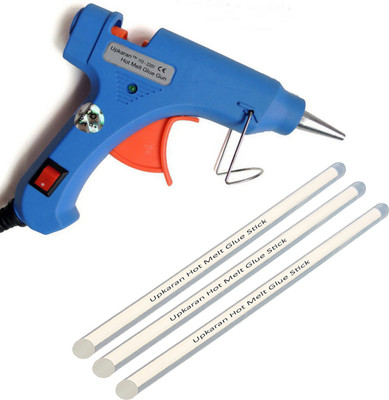 

Upkaran Small 20W Hot Glue Gun with 3 Sticks(Standard Size 10inch) For Decoration and Art work Standard Temperature Corded Glue Gun(7 mm)