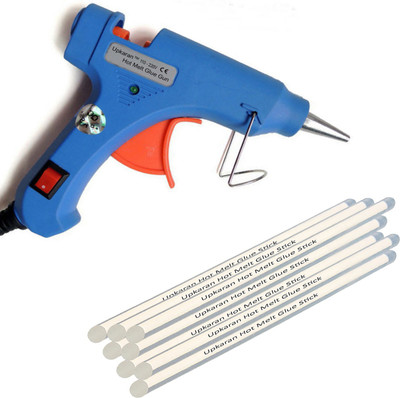 

Upkaran Small 20W Hot Glue Gun with 8 Sticks(Standard Size 10inch) For Decoration and Art work Standard Temperature Corded Glue Gun(7 mm)