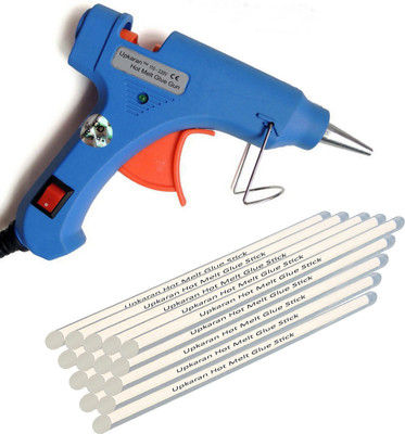

Upkaran Small 20W Hot Glue Gun with 15 Sticks(Standard Size 10inch) For Decoration and Art work Standard Temperature Corded Glue Gun(7 mm)