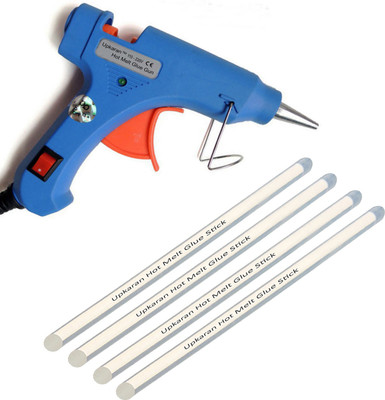 

Upkaran Small 20W Hot Glue Gun with 4 Sticks(Standard Size 10inch) For Decoration and Art work Standard Temperature Corded Glue Gun(7 mm)