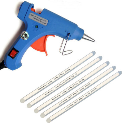 

Upkaran Small 20W Hot Glue Gun with 5 Sticks(Standard Size 10inch) For Decoration and Art work Standard Temperature Corded Glue Gun(7 mm)